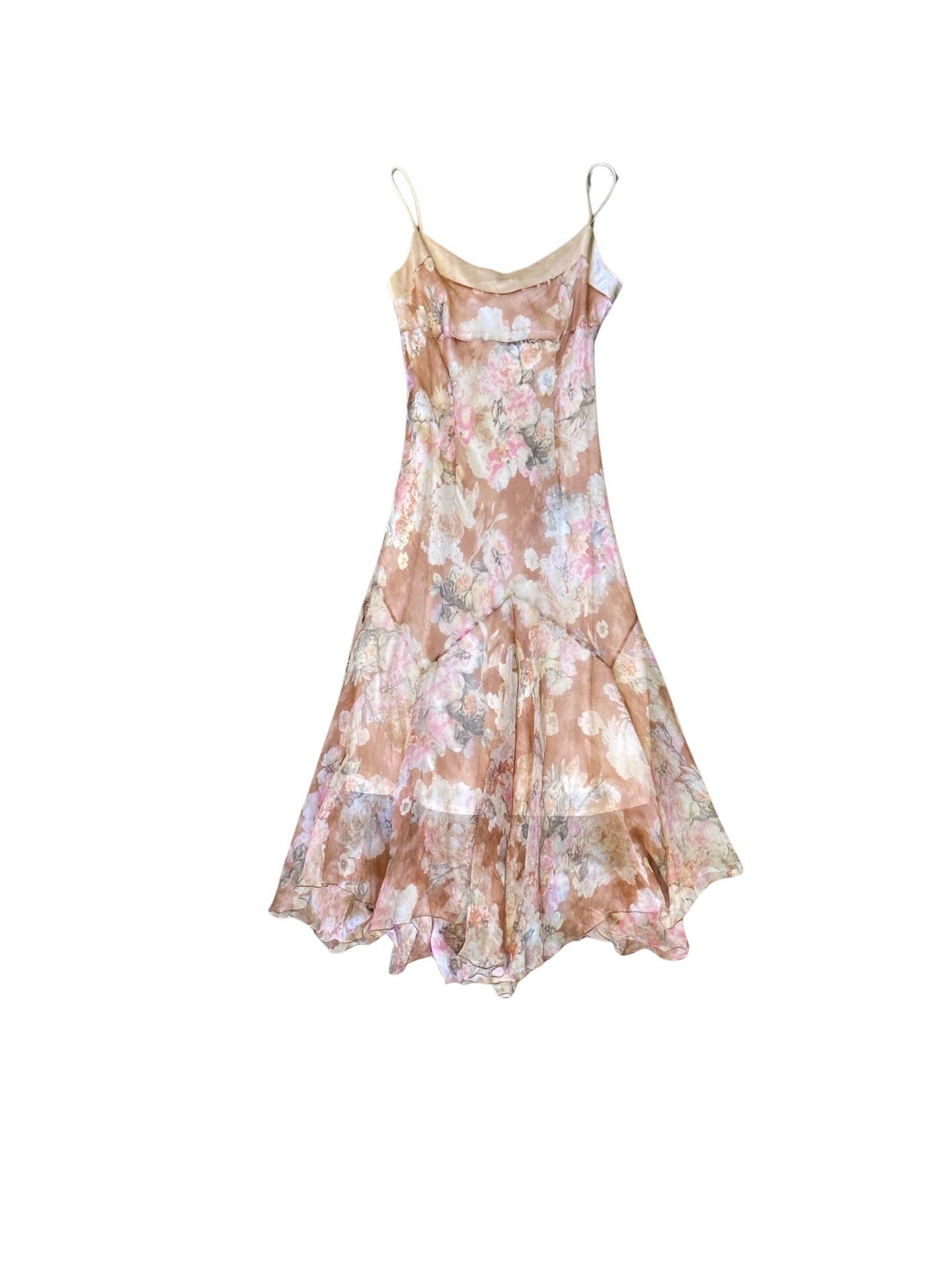 FLORAL PRINTED SILK DRESS 90’s
