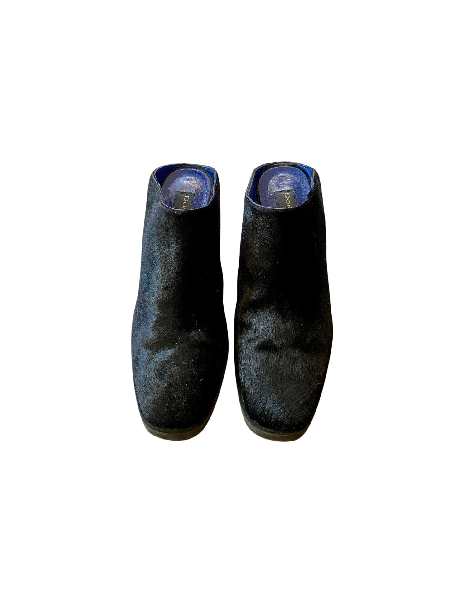 DKNY Black Fur Clogs 90´s