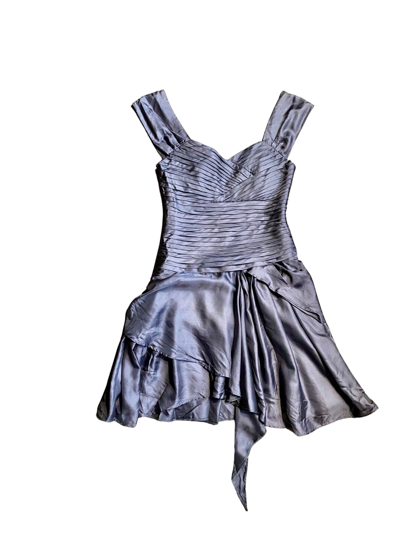 Asymmetrical Draped Liquid Silk dress