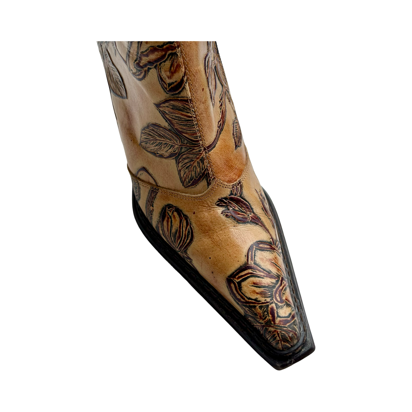Rose tattoo mid calf boots