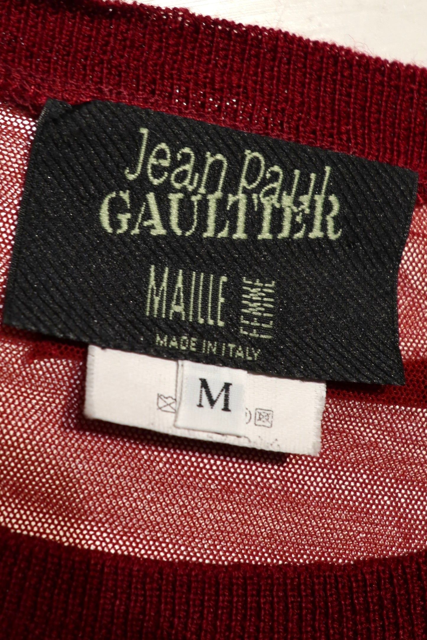 Gaultier Maille Knit Sleeve Mesh Top