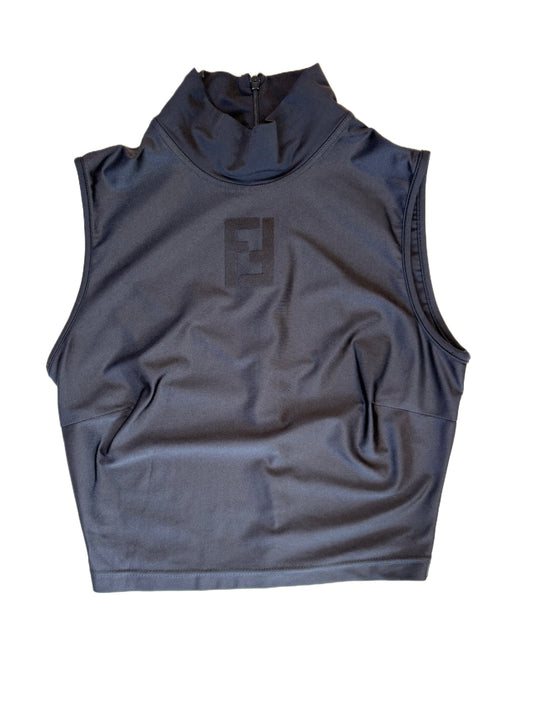Fendi Sleeveless Tech Jersey Cropped Top
