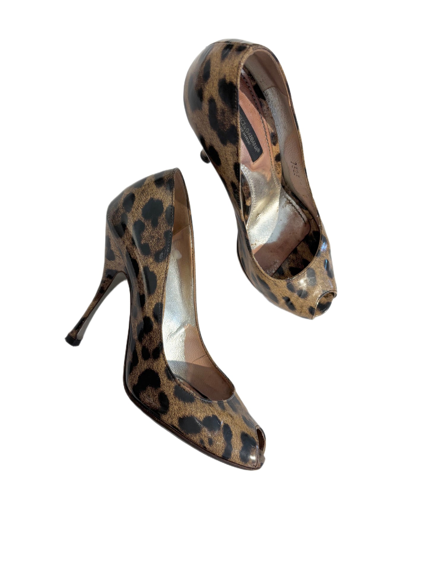 Dolce & Gabbana Patent Leather Leopard Print Heels