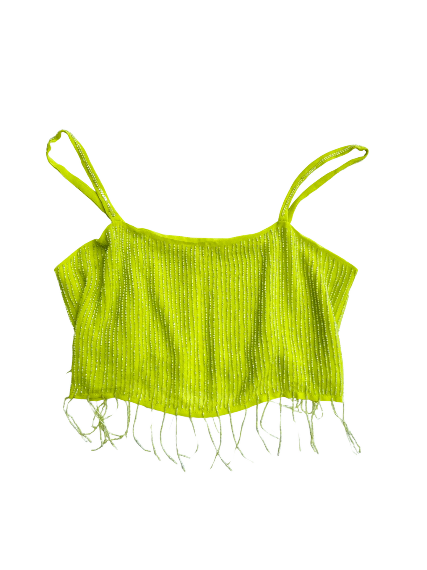 2000’s neon embellished crop top