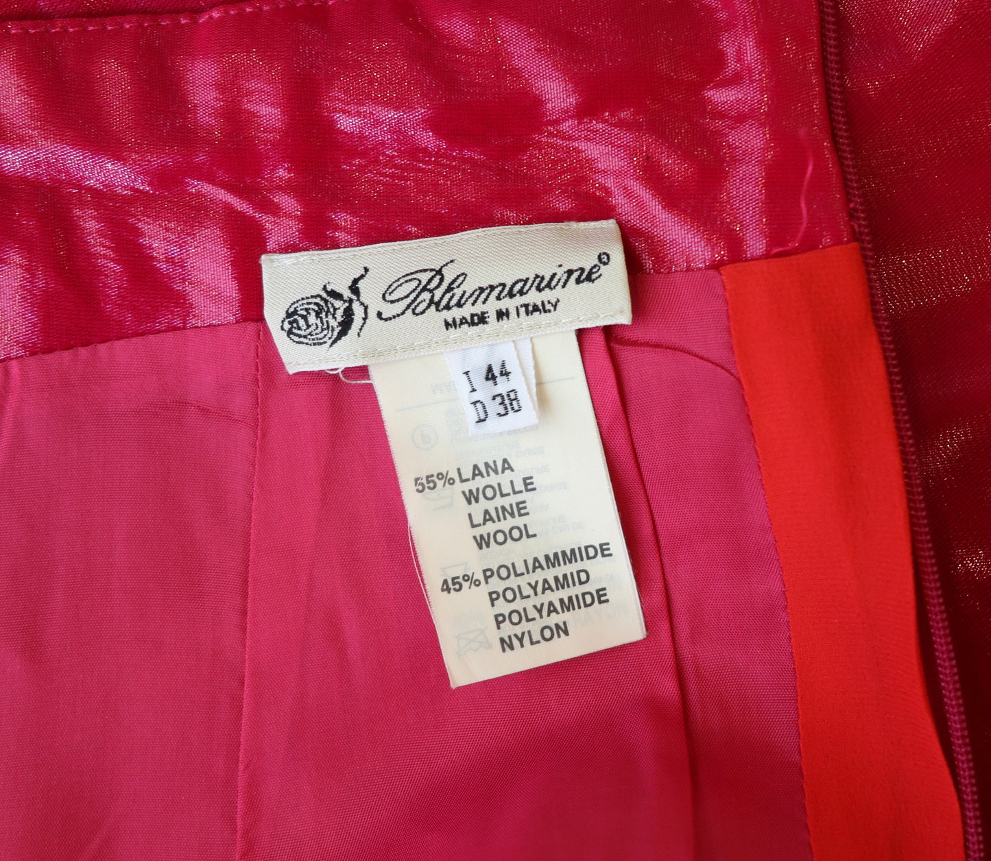 Blumarine Fuchsia Glazed Midiskirt