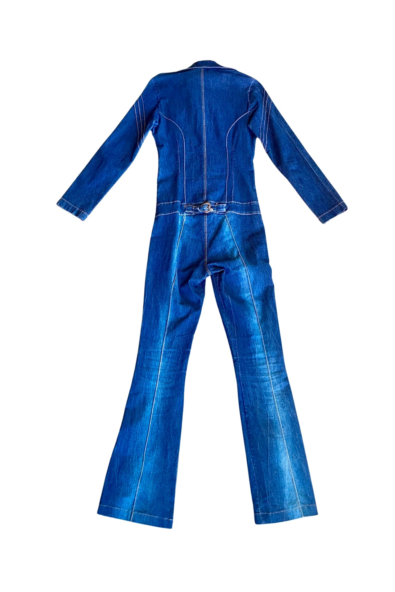 Striped Jeans Jumpsuit Y2K