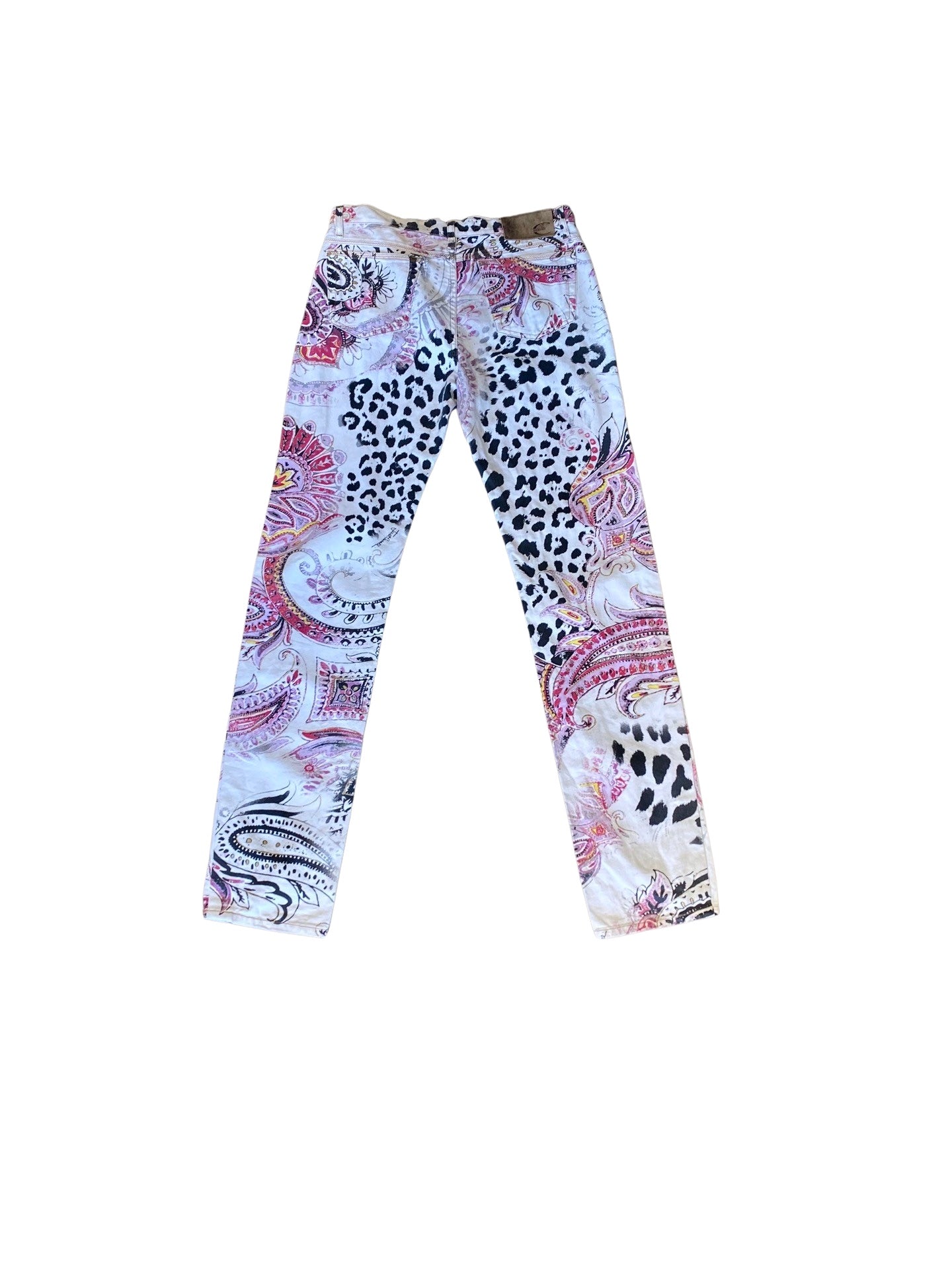 CAVALLI PAISLEY PRINT JEANS Y2K