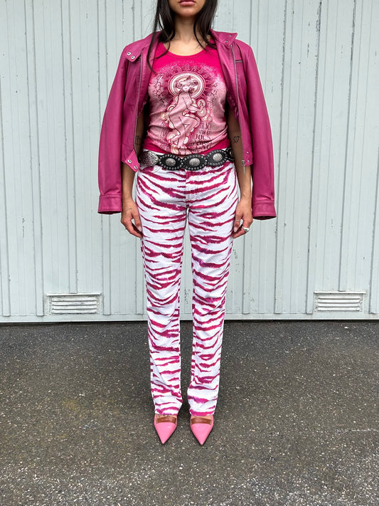 Dolce & Gabbana Y2K zebra trousers