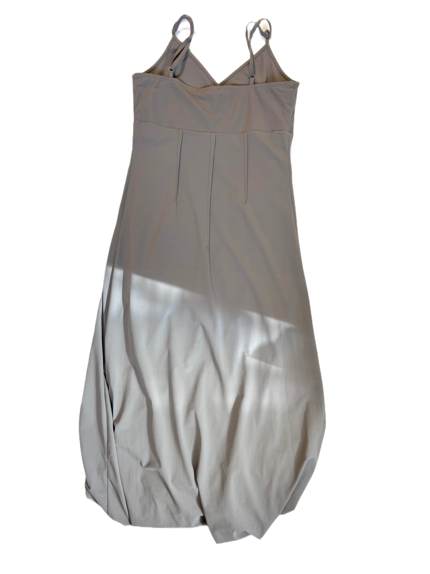 Sarah Pacini Draped Midi Dress in Taupe