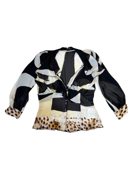 Roberto Cavalli Printed Silk Blouse