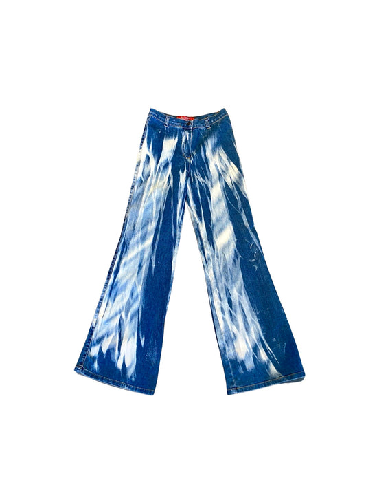 Flared bleached jeans Y2K