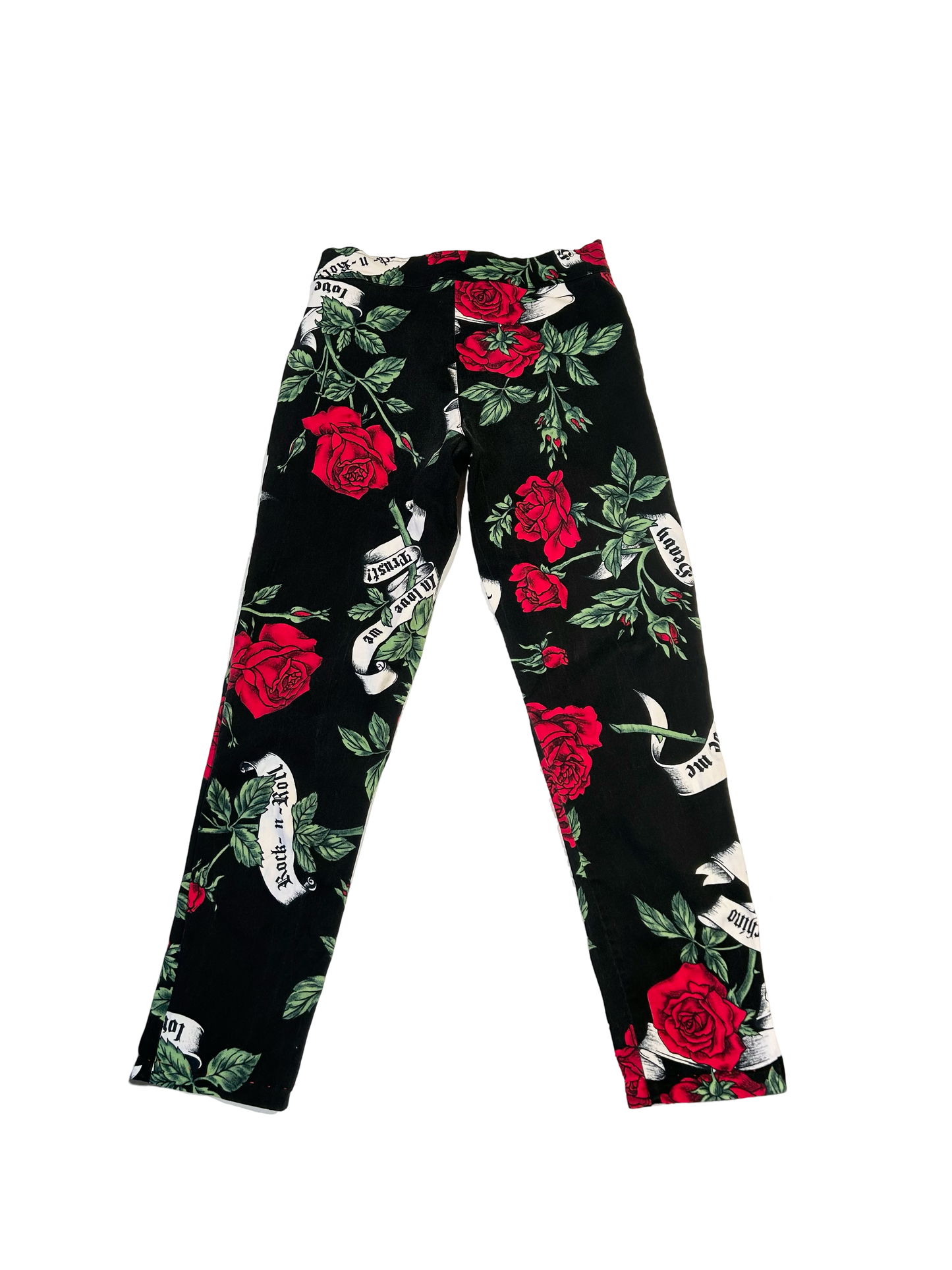 90’s Moschino rose tattoo pants