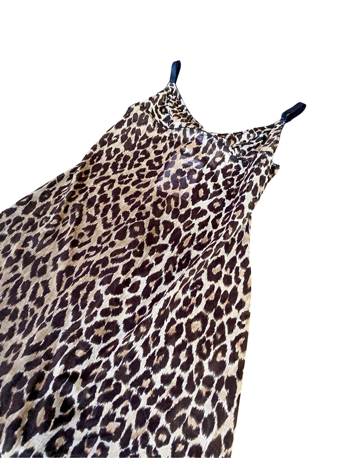 D&G Sheer Cheetah Mini Dress Y2K