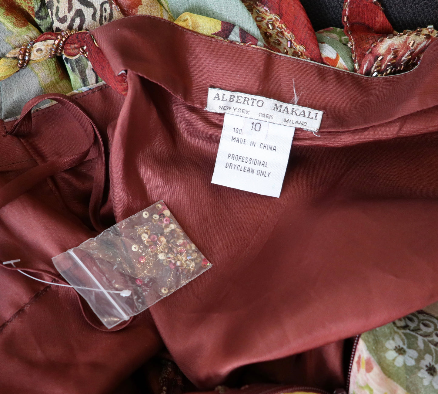 Vintage Alberto Makali Layered Silk Dress