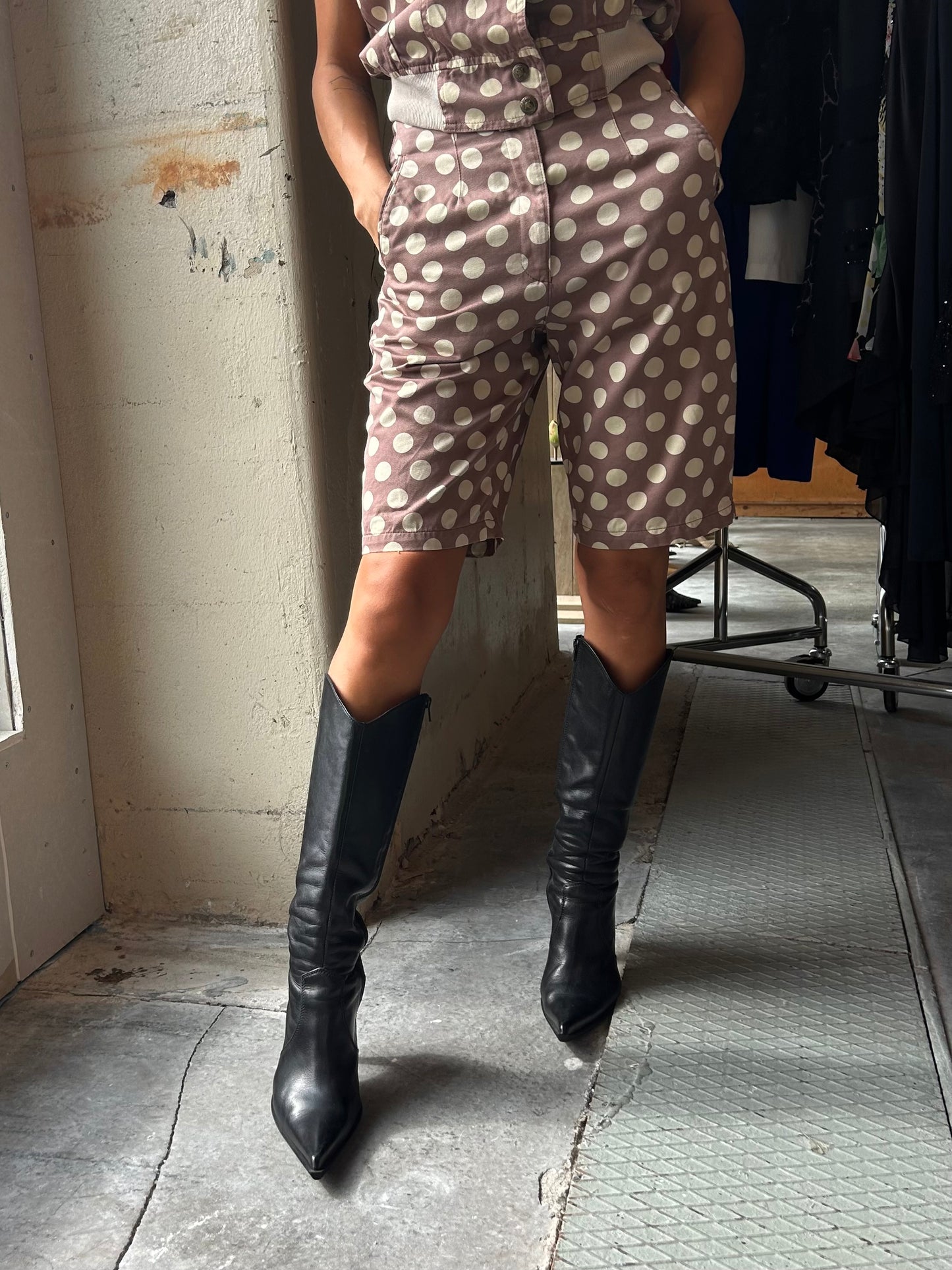 Rare Moschino polkadot Bermuda set