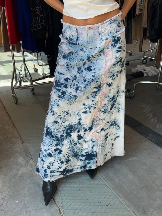 DIP DYE JEANS SKIRT Y2K