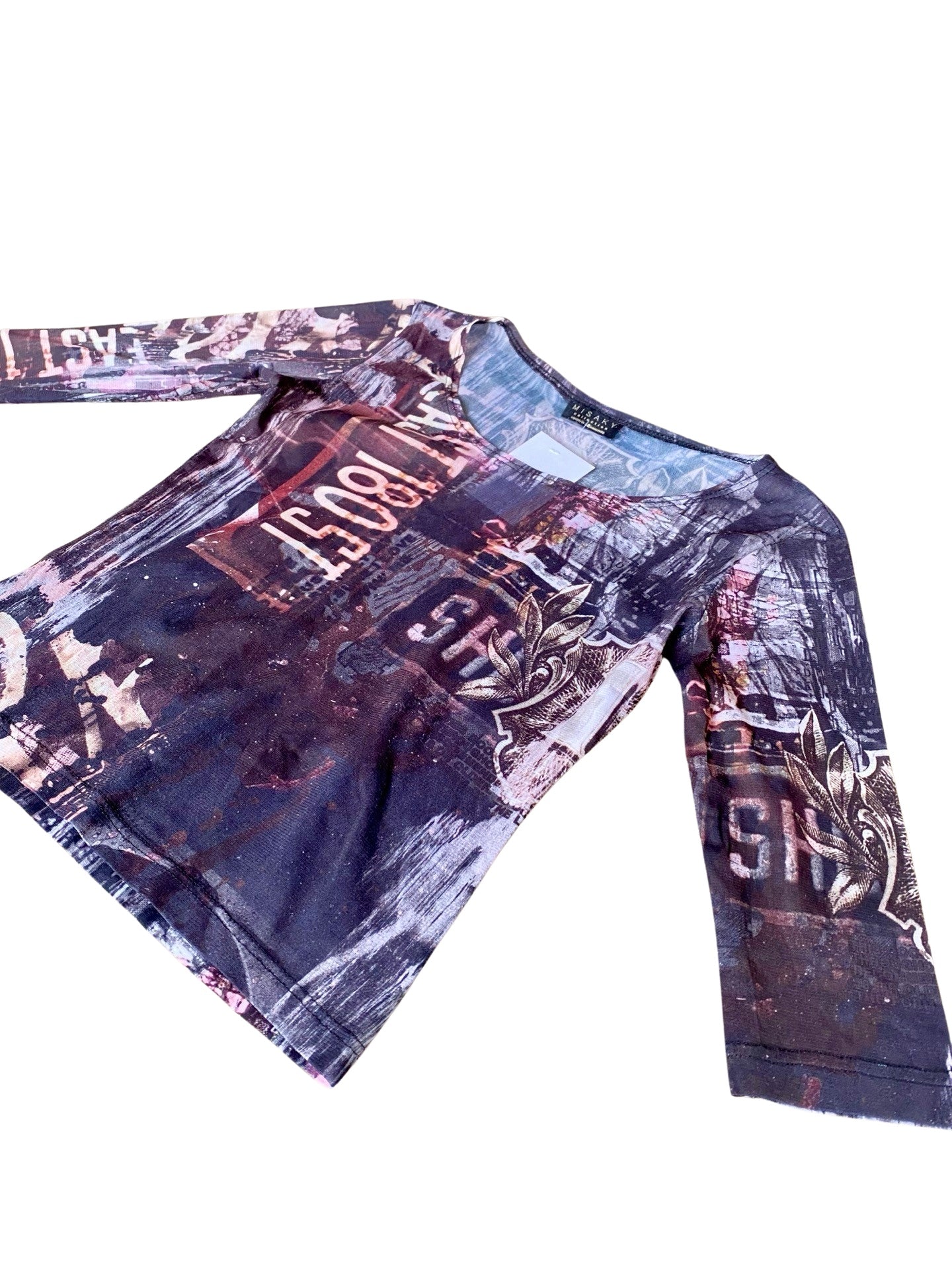 Printed Mesh Top Y2K