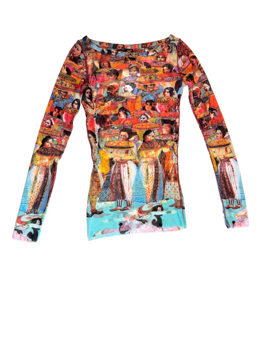 JPG Vintage Printed Meshtop