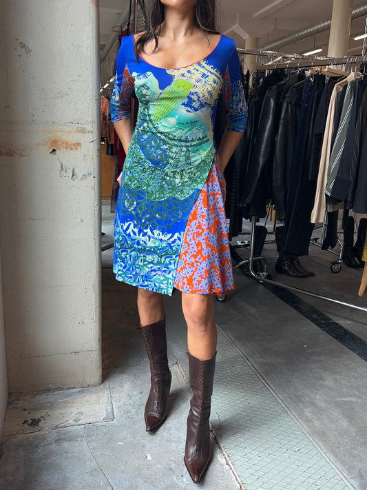 Save The Queen falling Pisa graphic dress