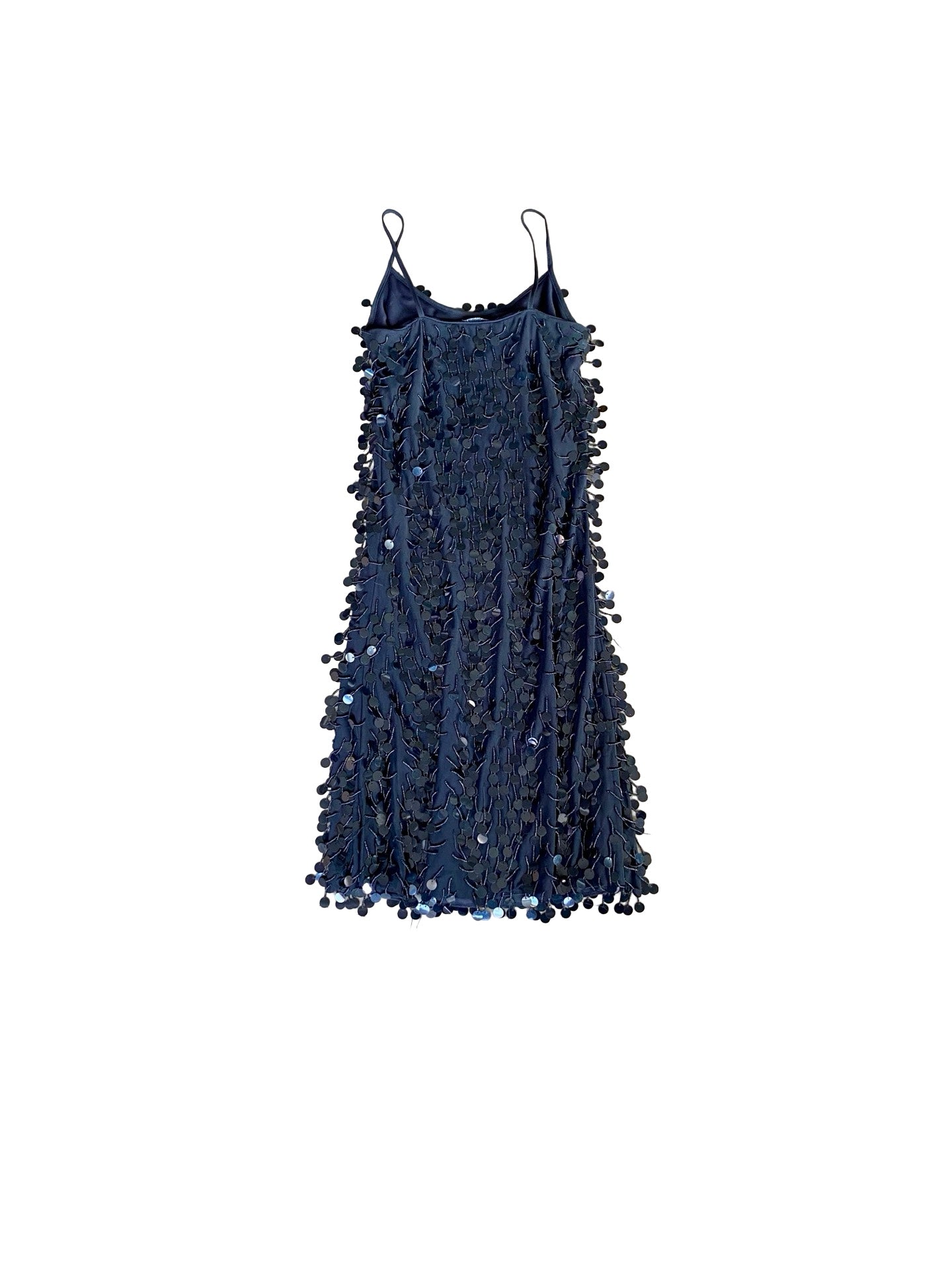 Sandro Ferrone Black Sequin Dress 90´s