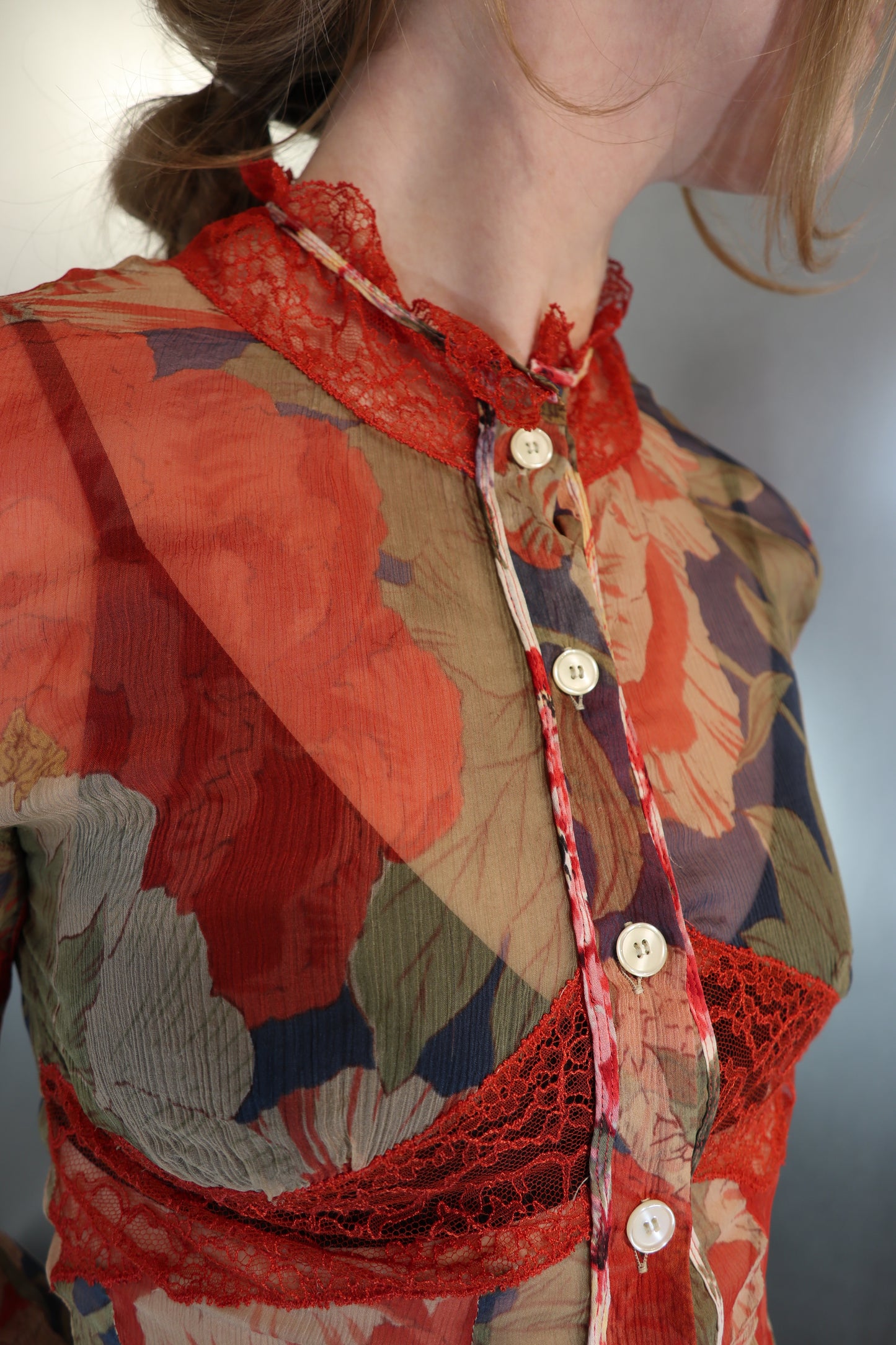 2000’s Dolce & Gabbana Silk Flower Blouse