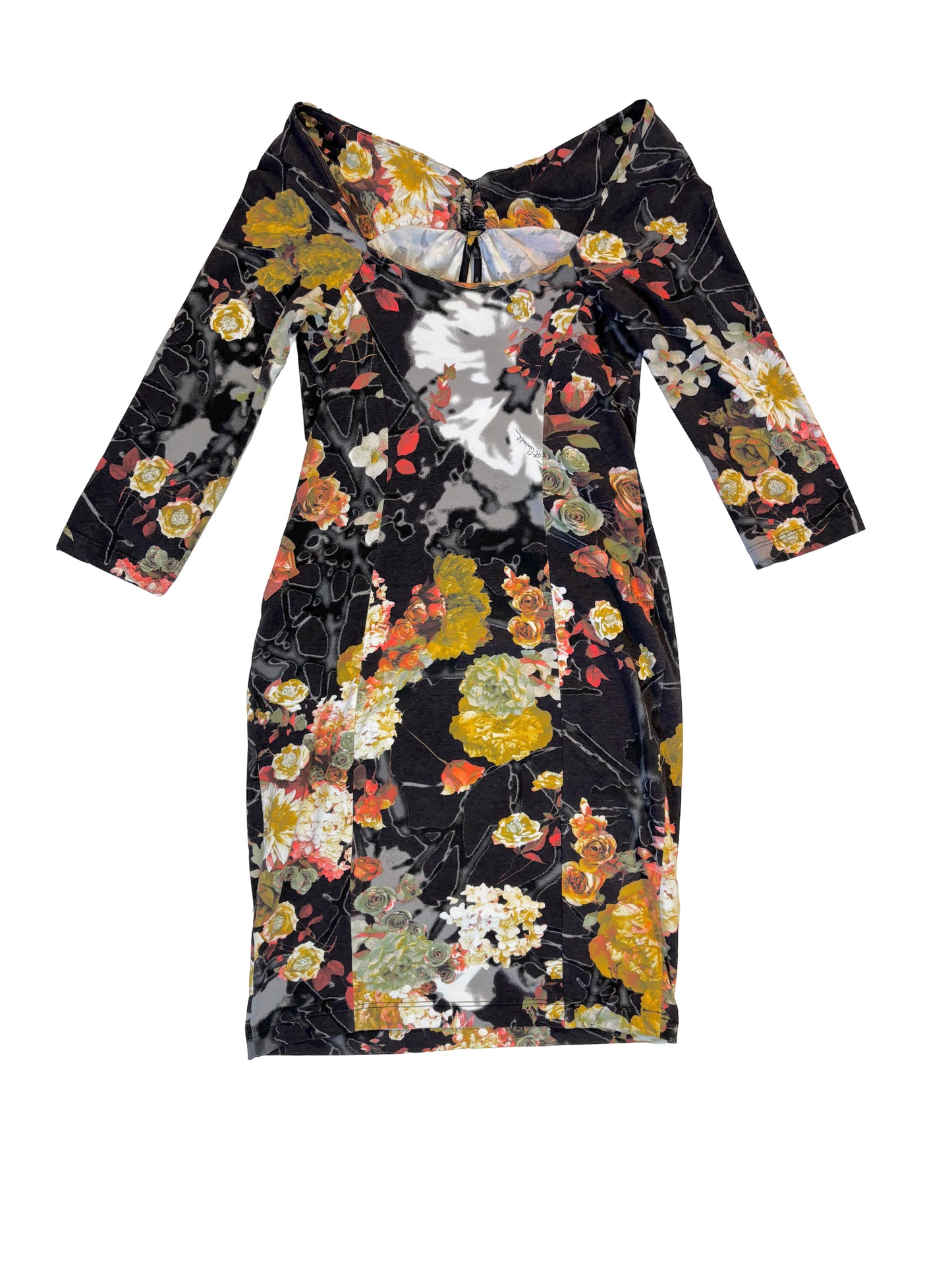 Vintage Roberto Cavalli Floral Bodycon 2000s Seductive Drama