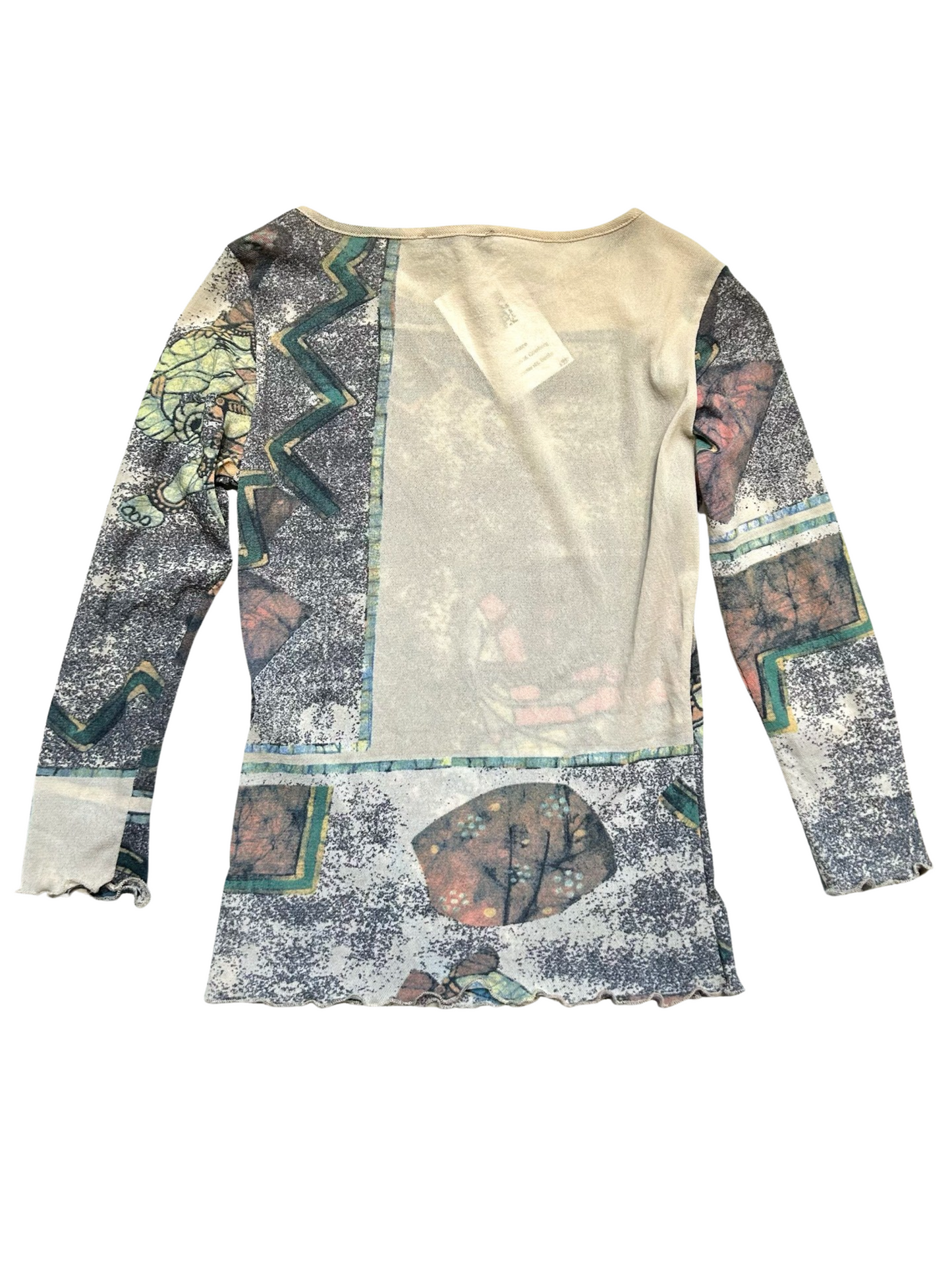 Sonia Fortuna Lucid dream print mesh top