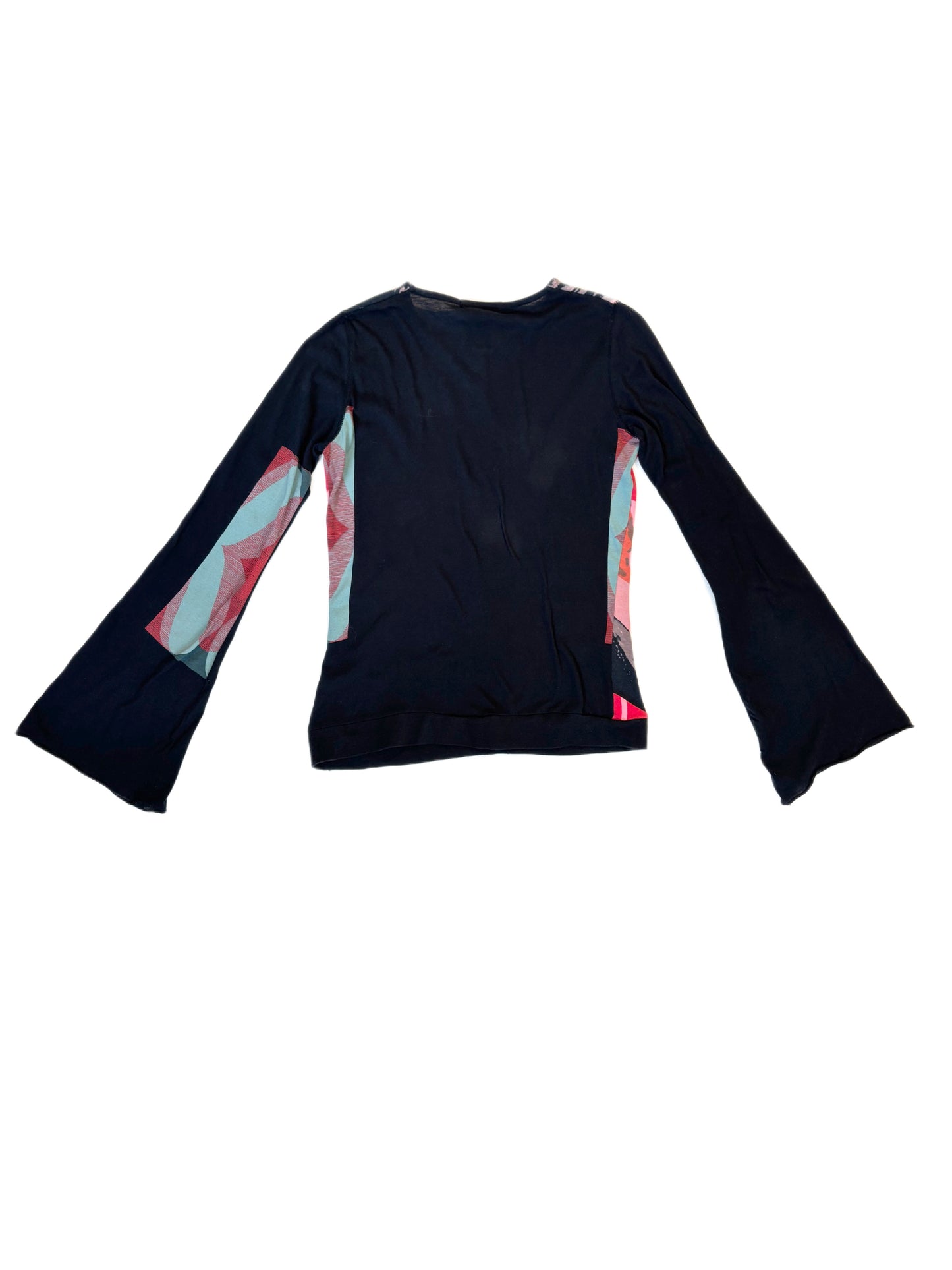Custo Barcelona Face Print Flare Sleeve Top