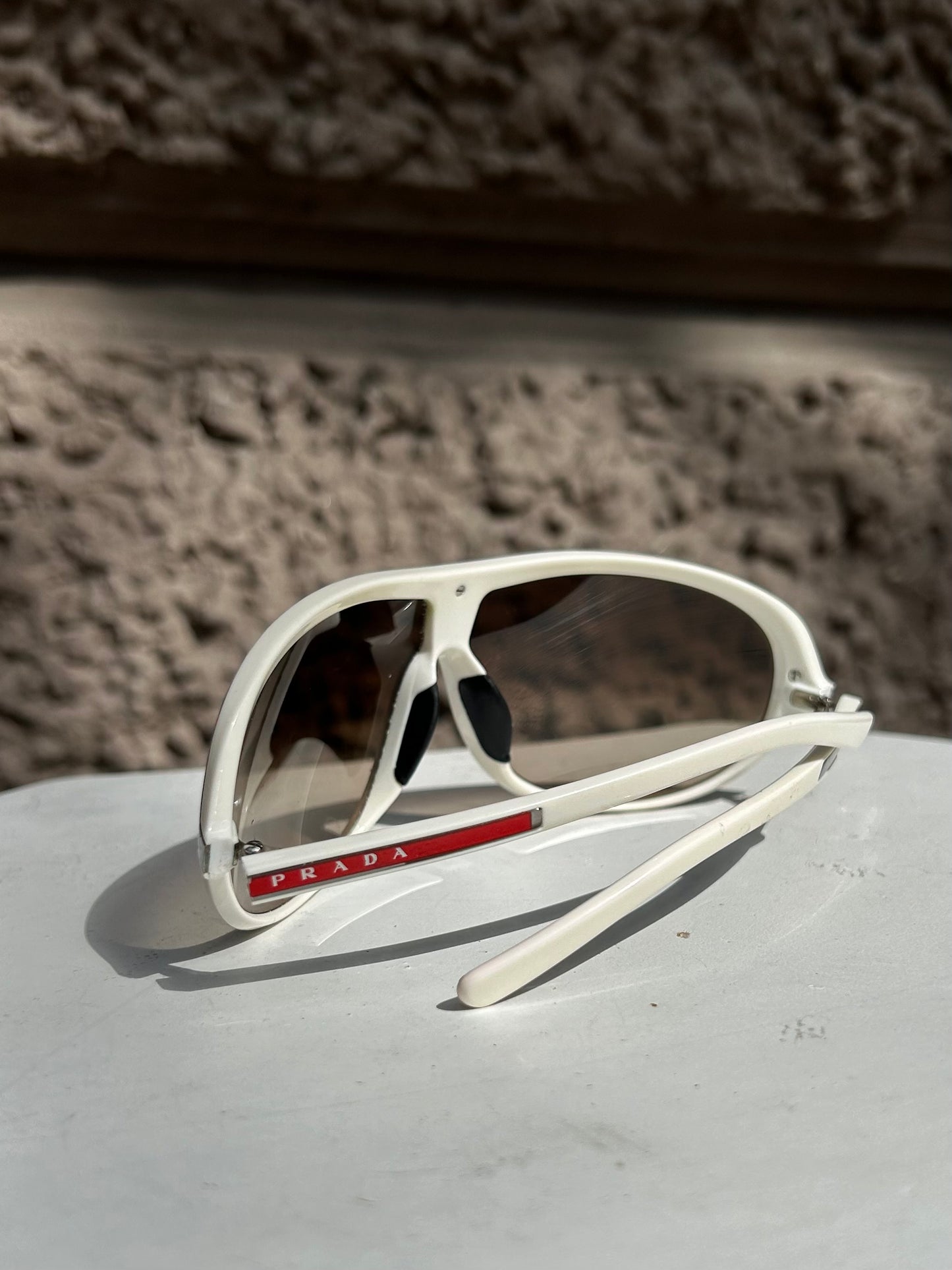PRADA 2000,s white and brown shades