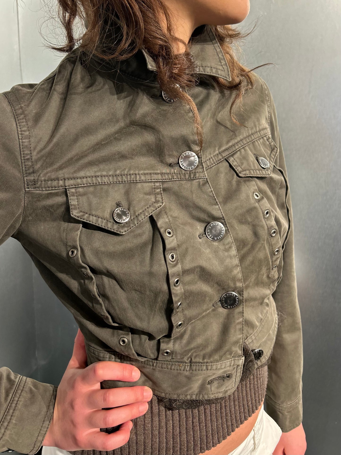 Gaultier Jeans Cropped Utility Jacket