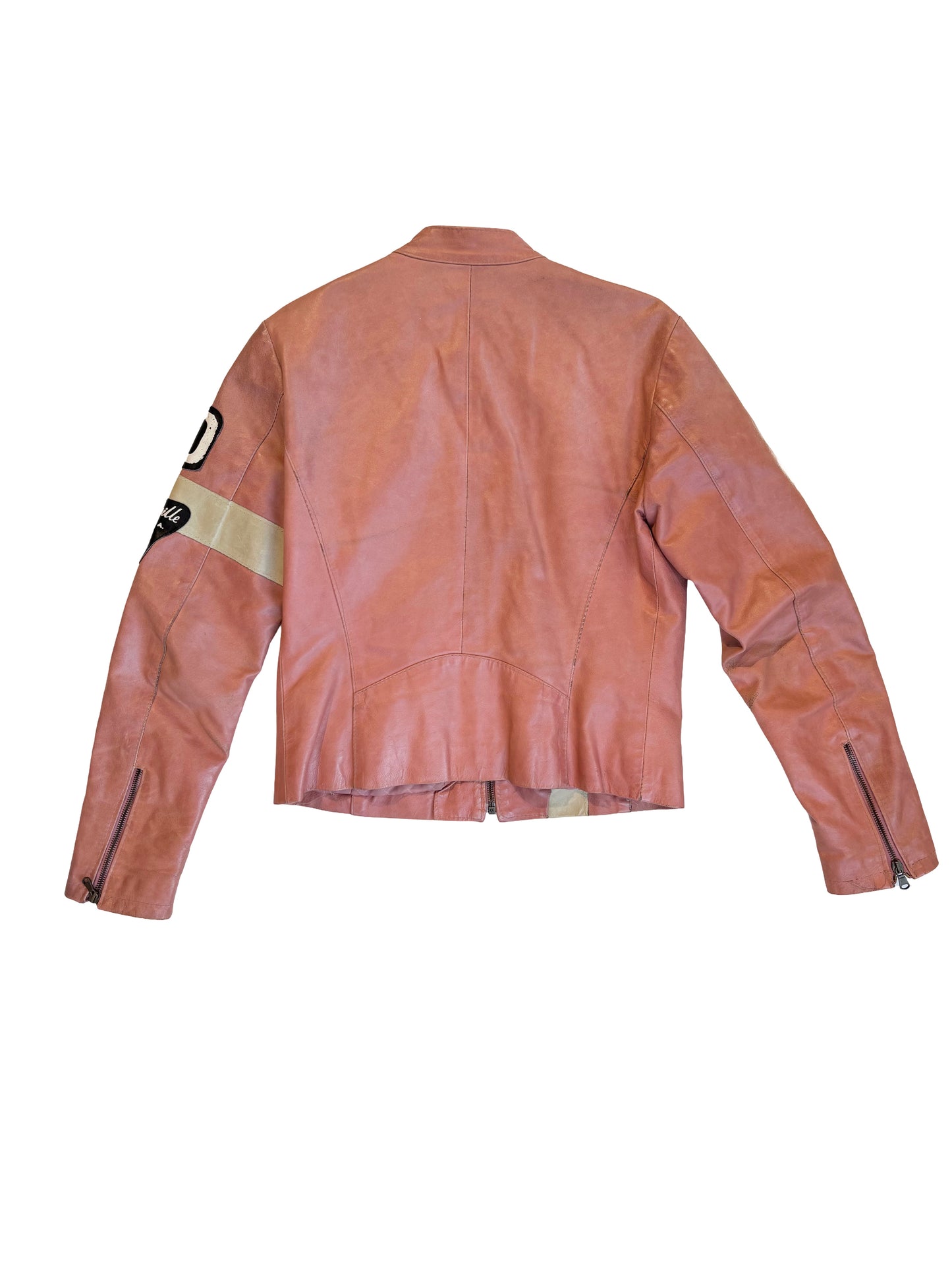 Punk leather moto jacket