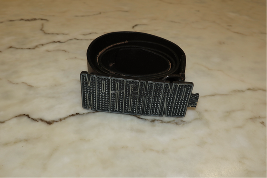 Moschino brown buckle belt