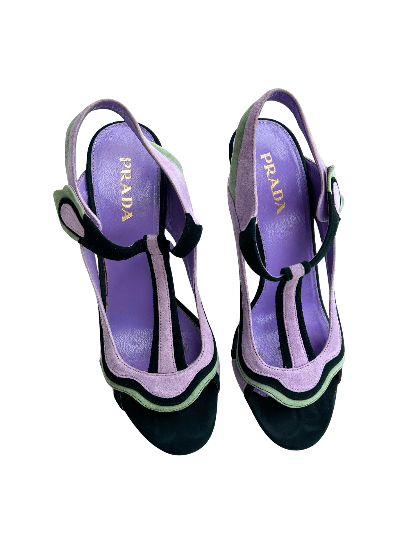 Iconic Prada S/S 08 fairy suede heels