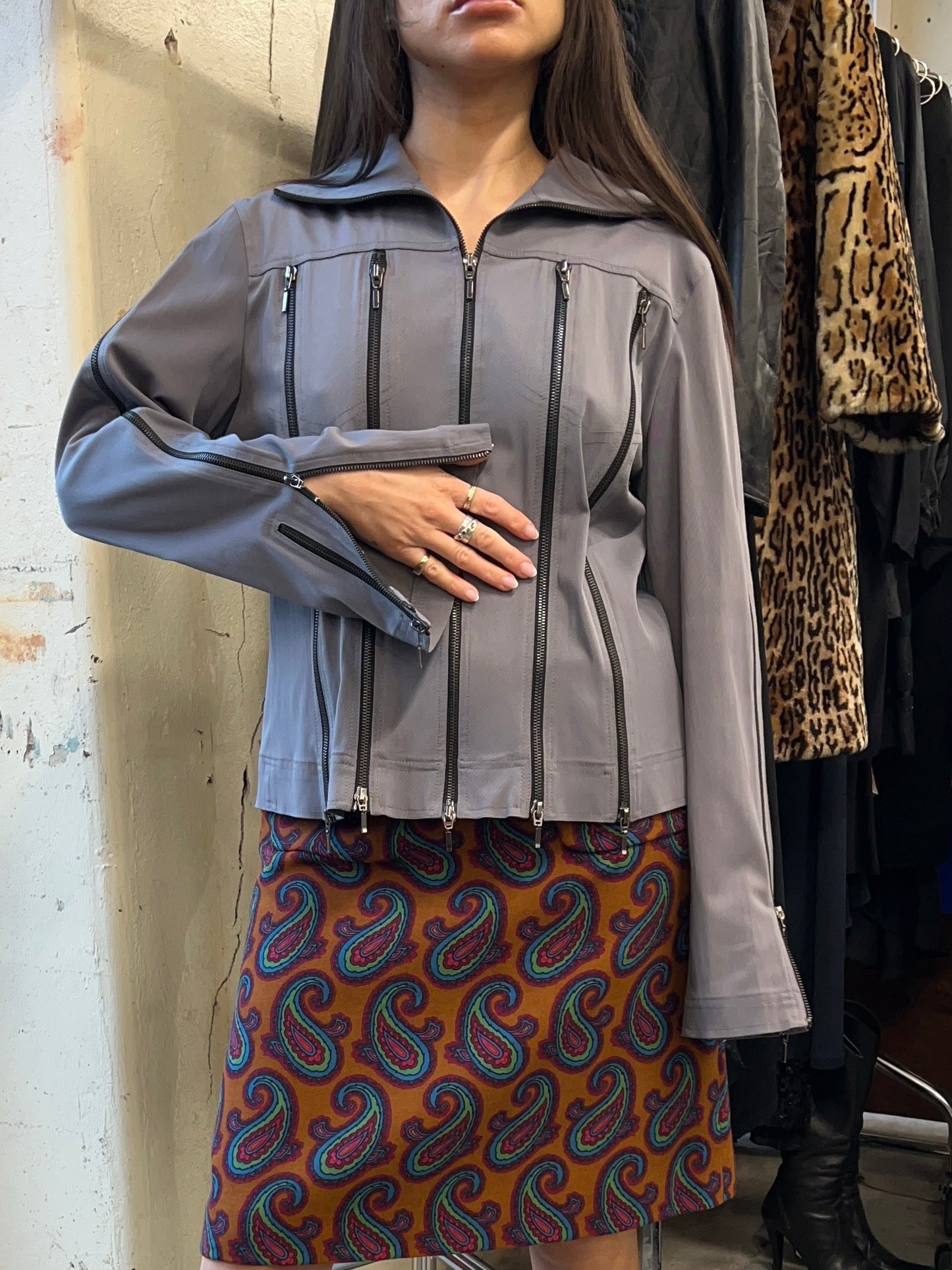 Zipper detail jacket
