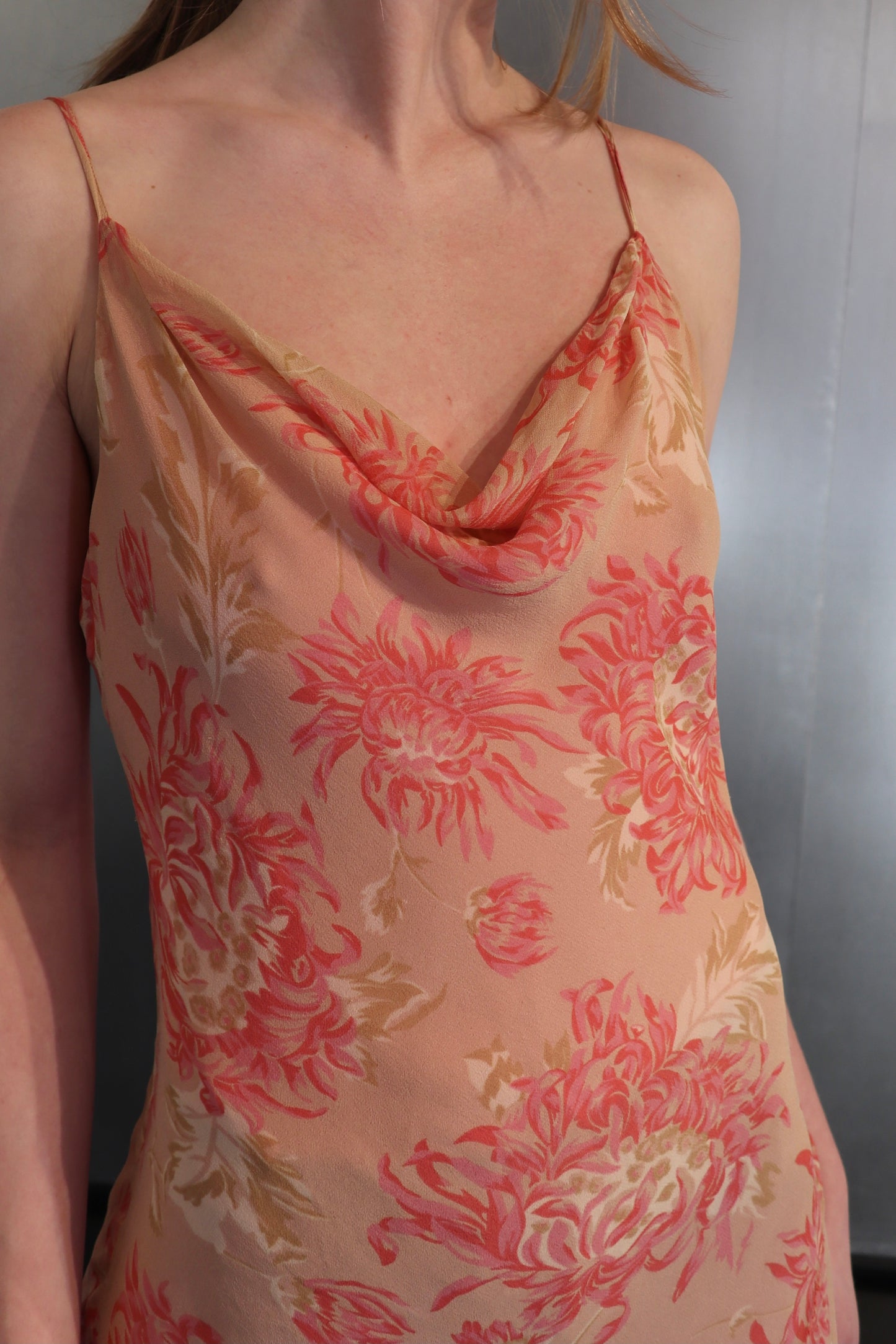 Romantic Asymmetrical Silk Dress