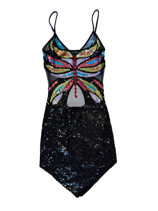 Butterfly Sequin Mini Dress