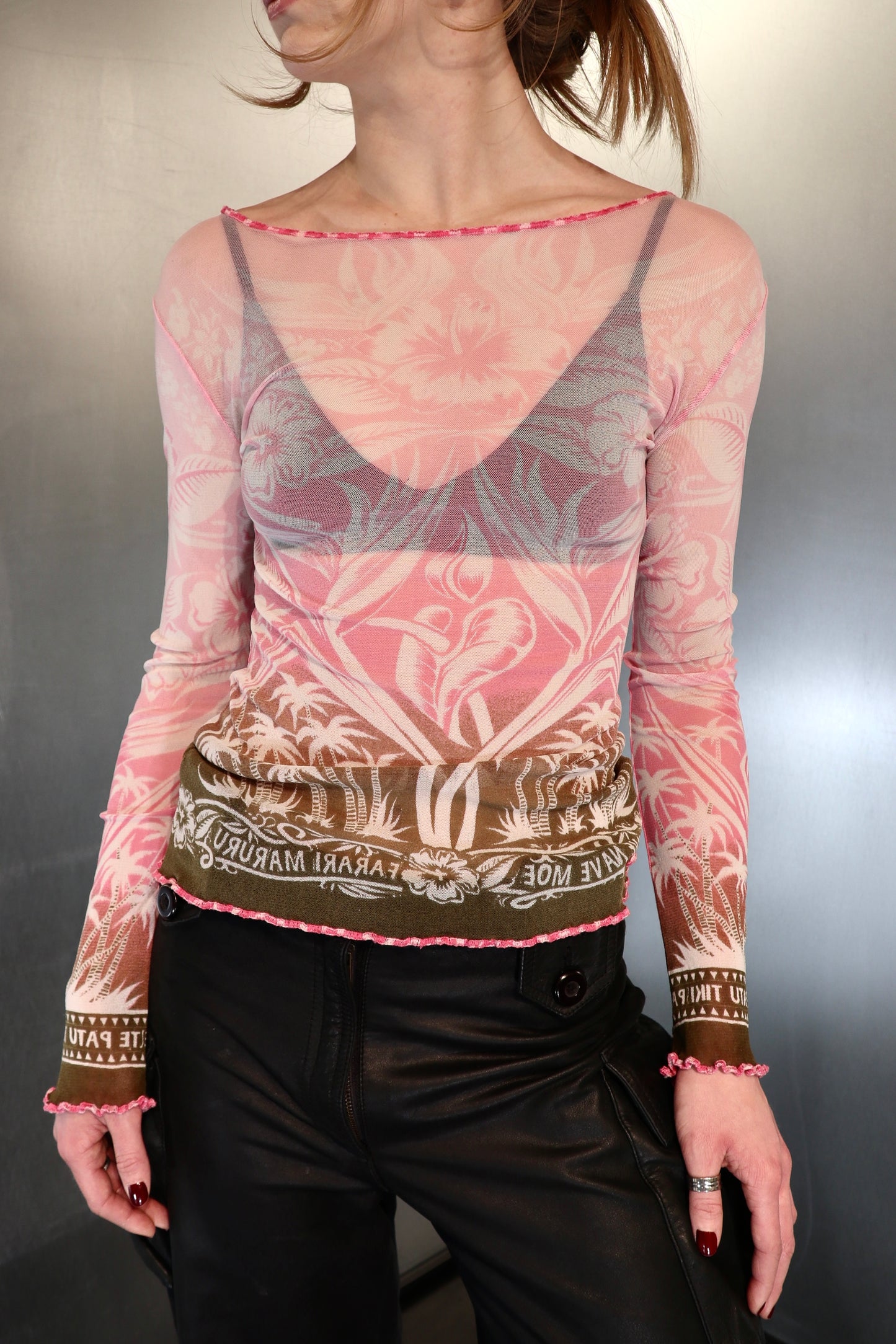 Gaultier Maille Hawaii Gauguin Mesh Top SS2000