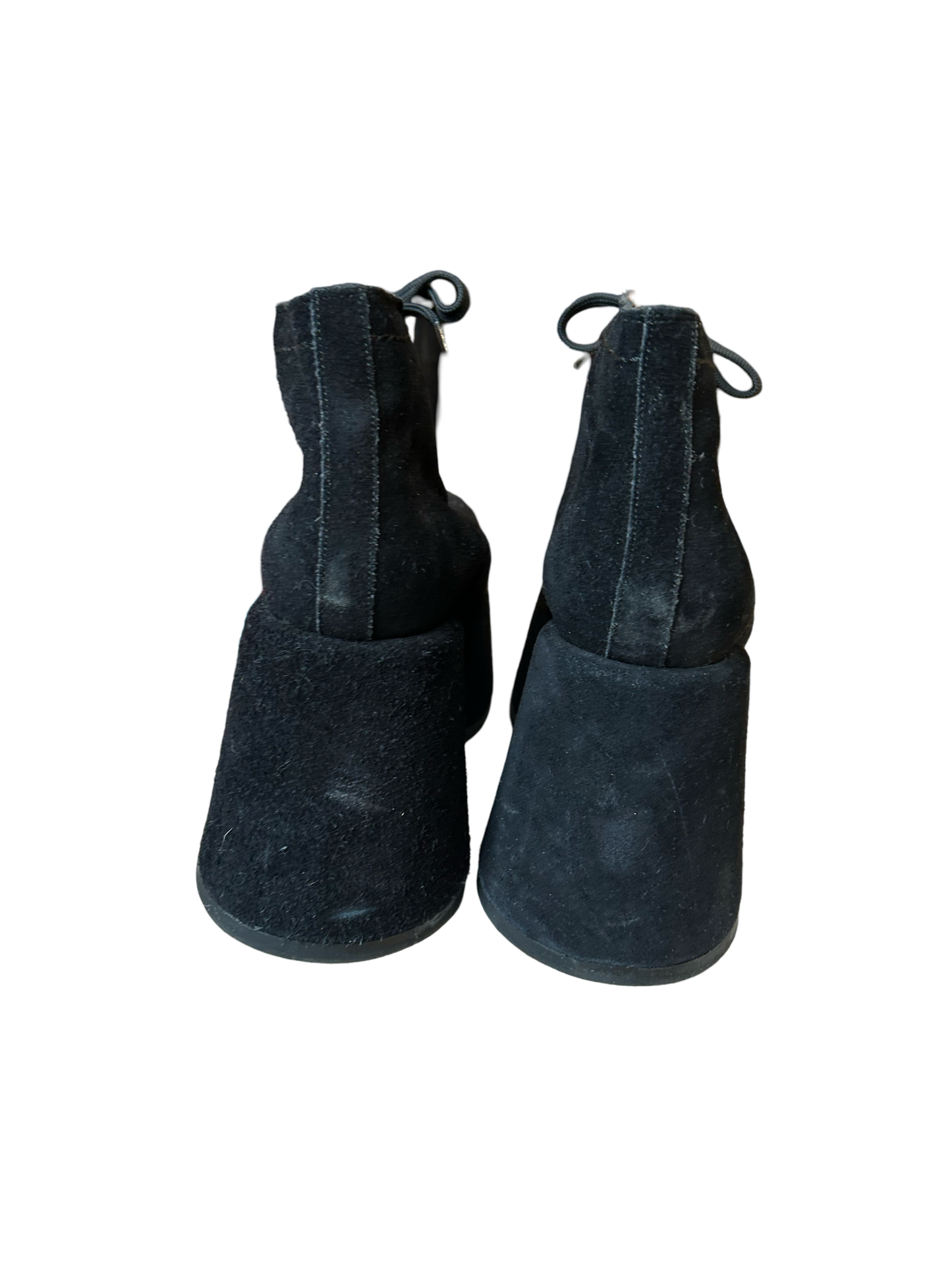 Black suede Buffalo platform shoes