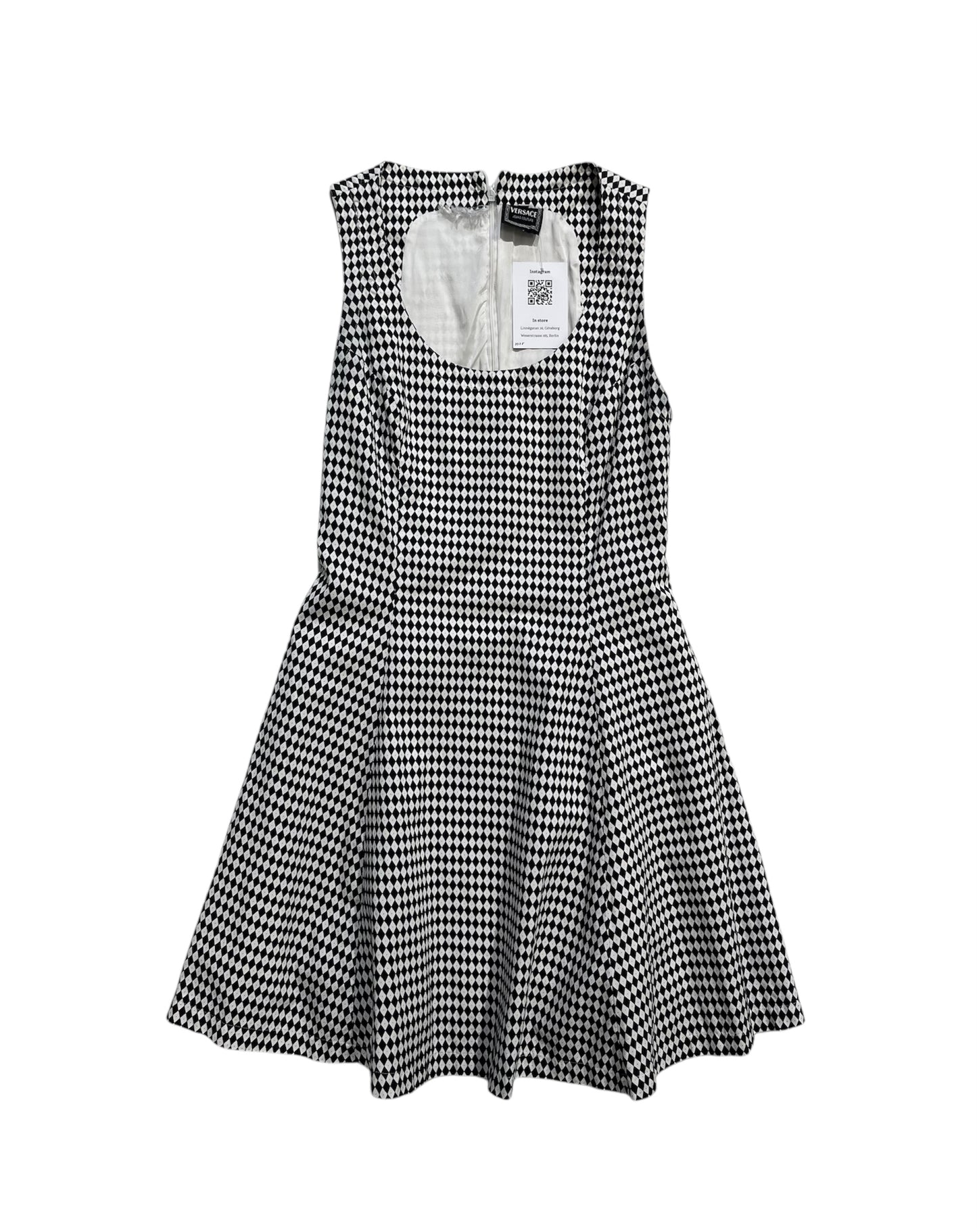 Versace argyle scoop dress