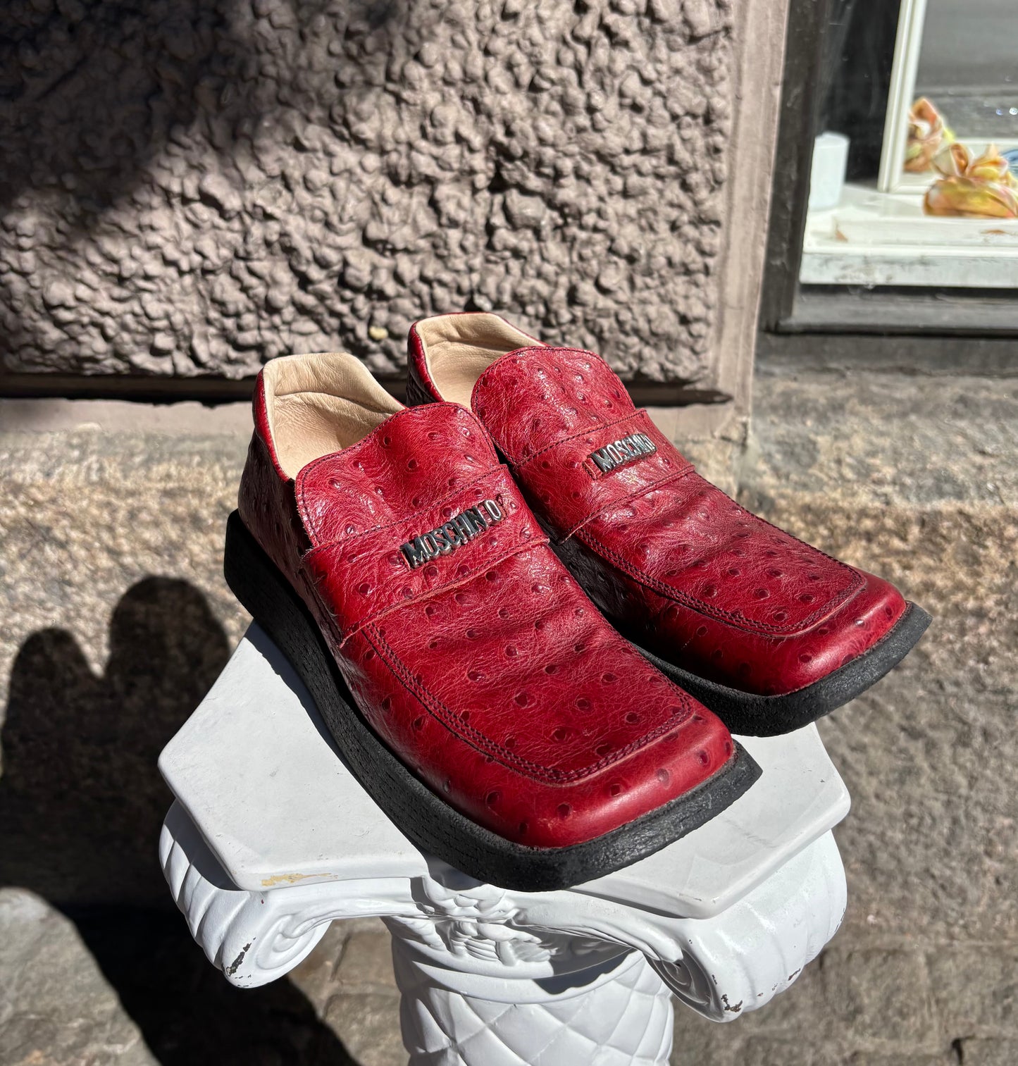 Moschino Red Loafers