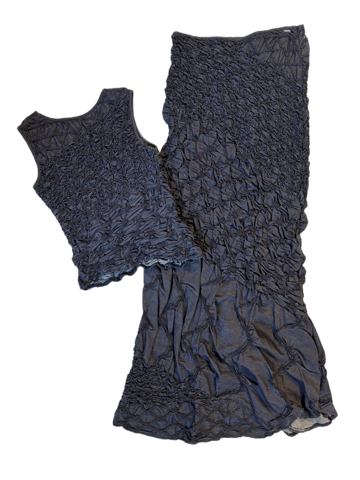 Kenzo Jeans Crinkled Set Rare Archival Y2K