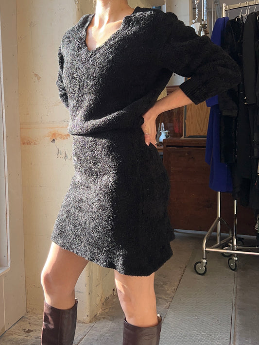 Balenciaga knitted velour dress