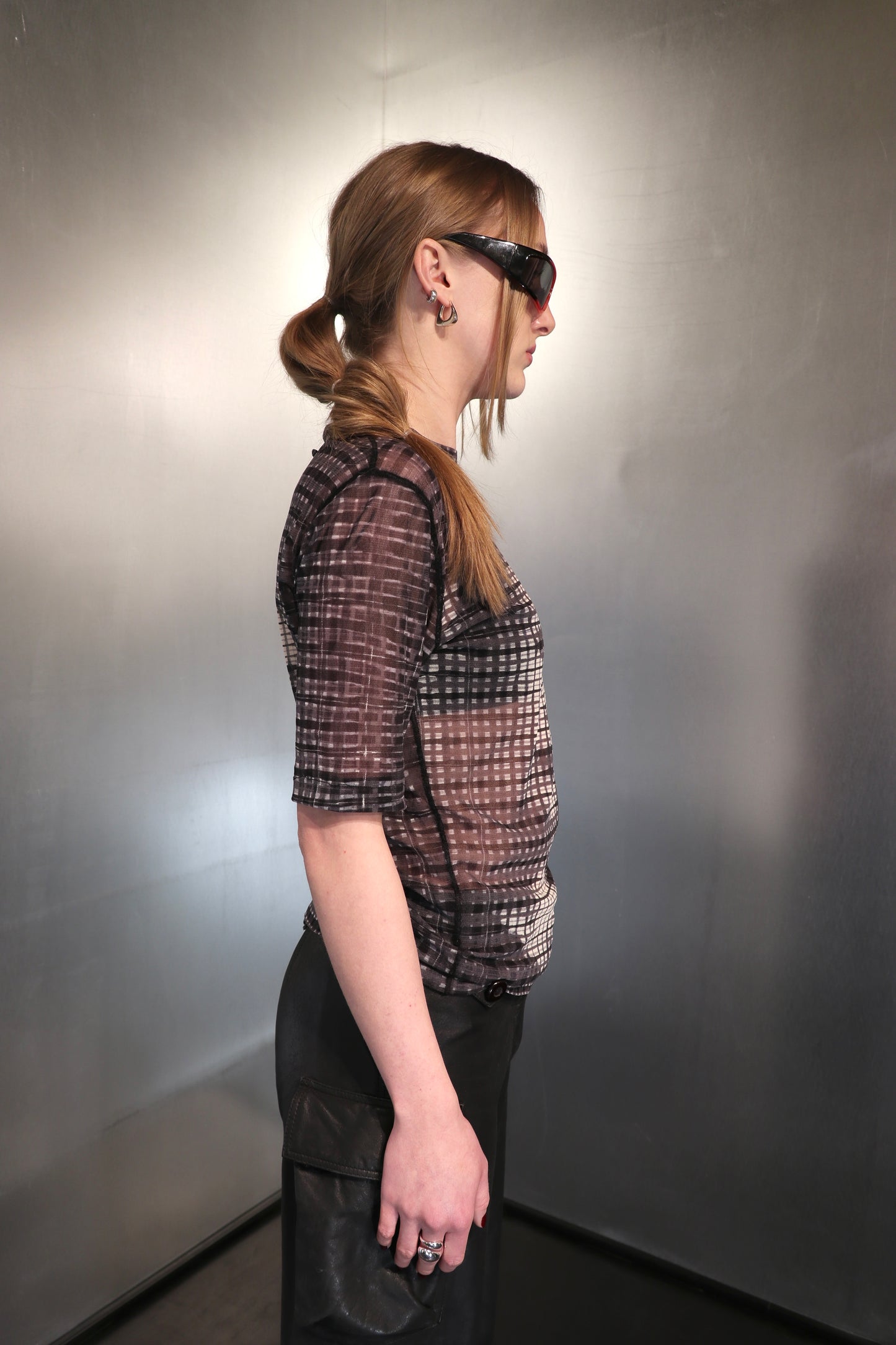 Gaultier Maille Femme Early 2000's Optical Portrait Top
