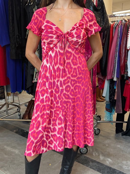 Cavalli Pink Cheetah Dress Y2K