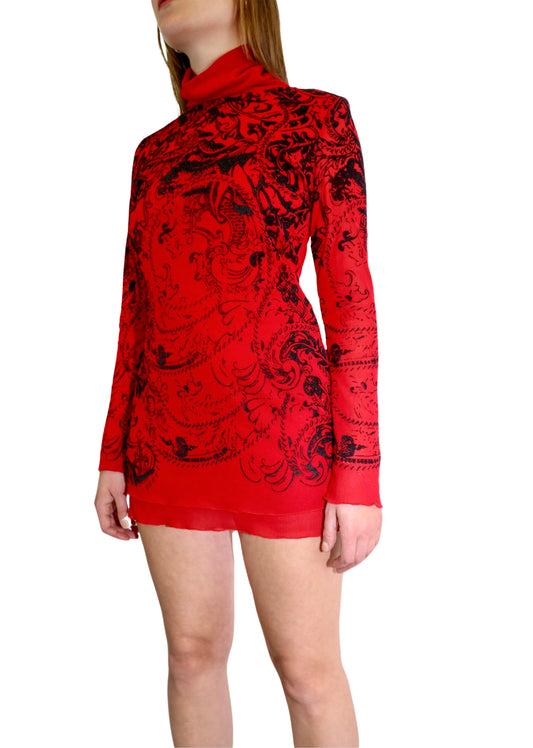 Mesh Tattoo Dress S-M