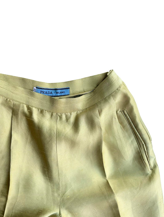 Prada structures silk chinos