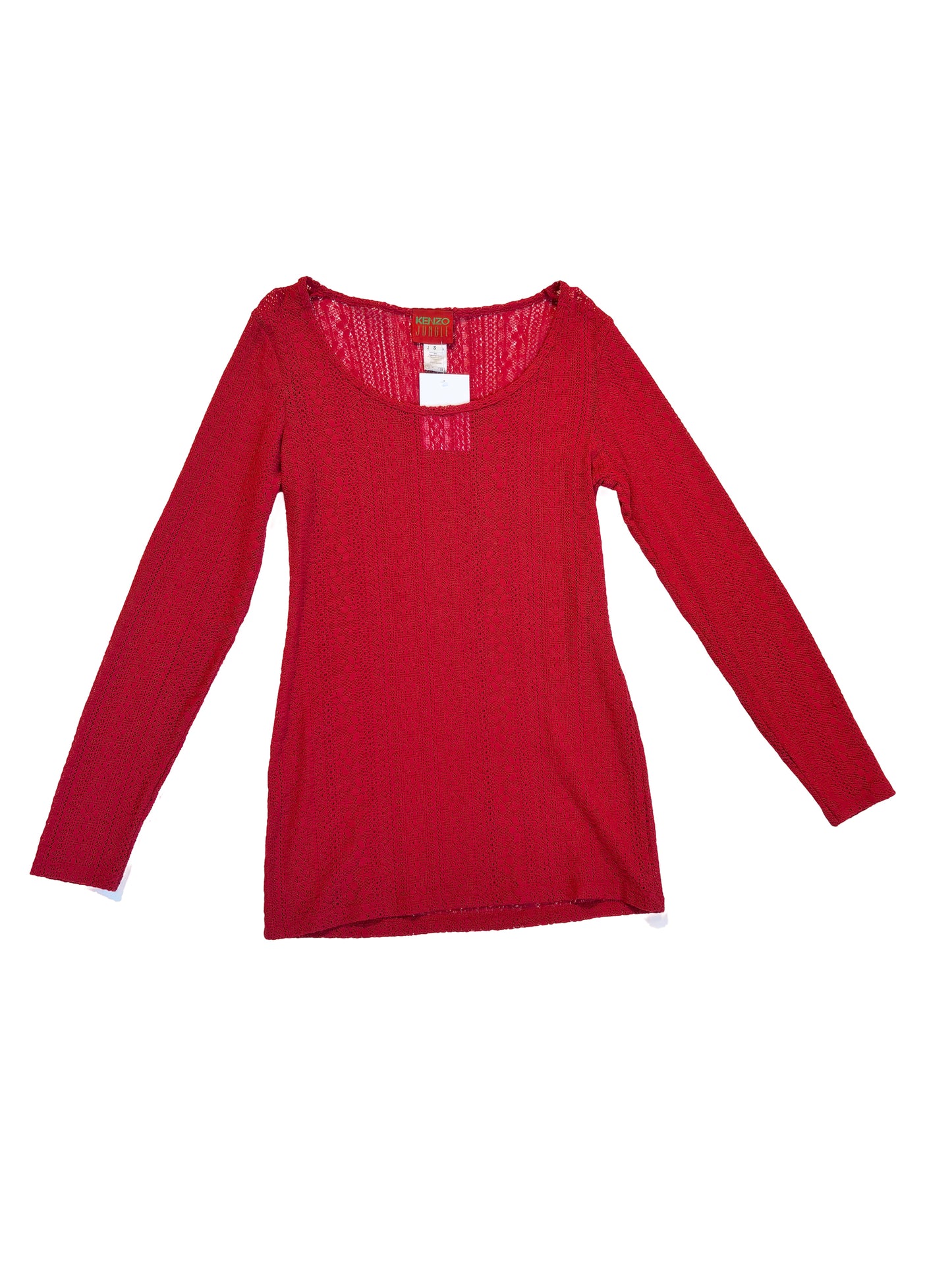 Kenzo Jeans Red Knit Top Circa 1999 Archive Essential