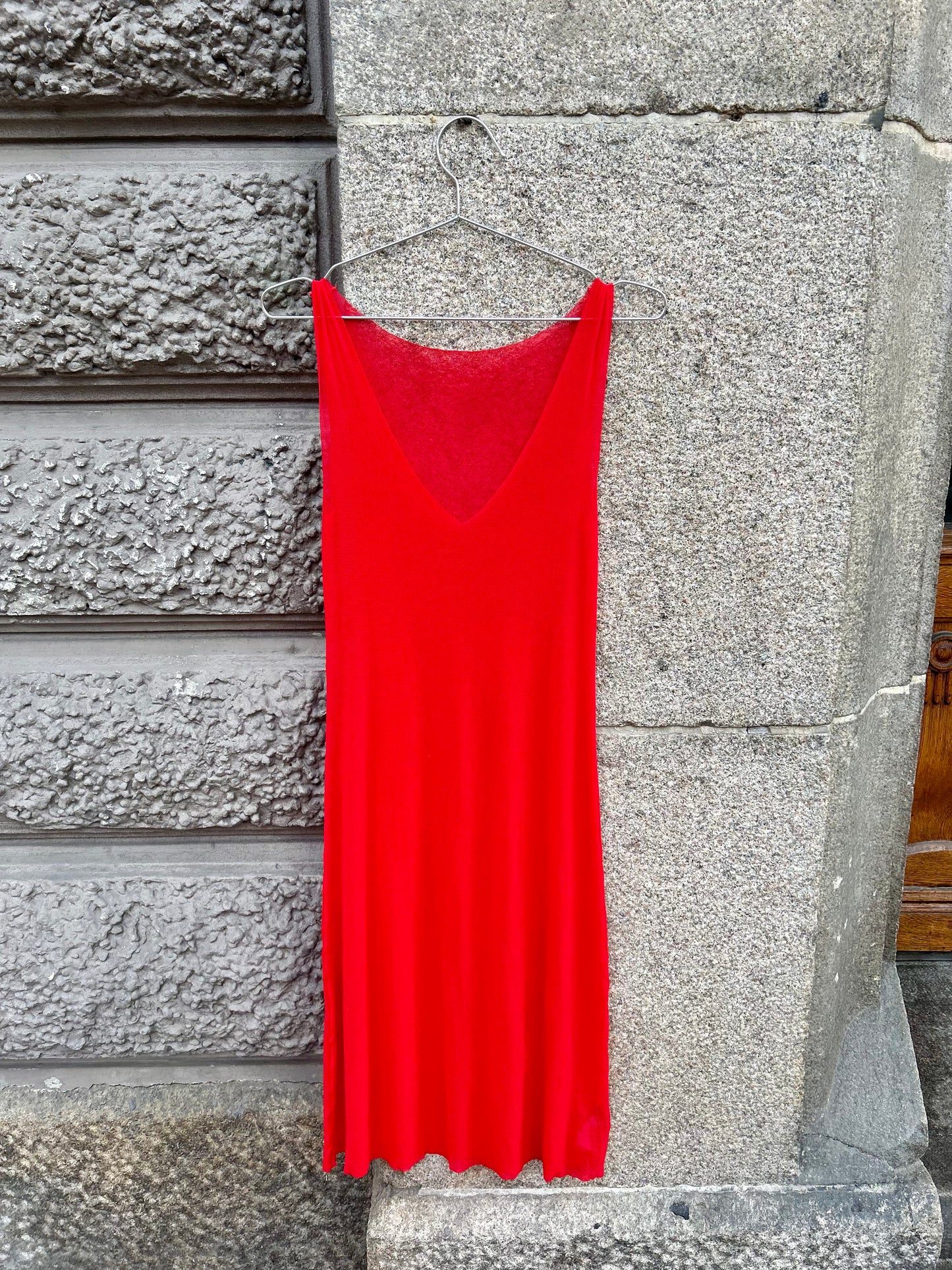 KENZO hot red mesh dress