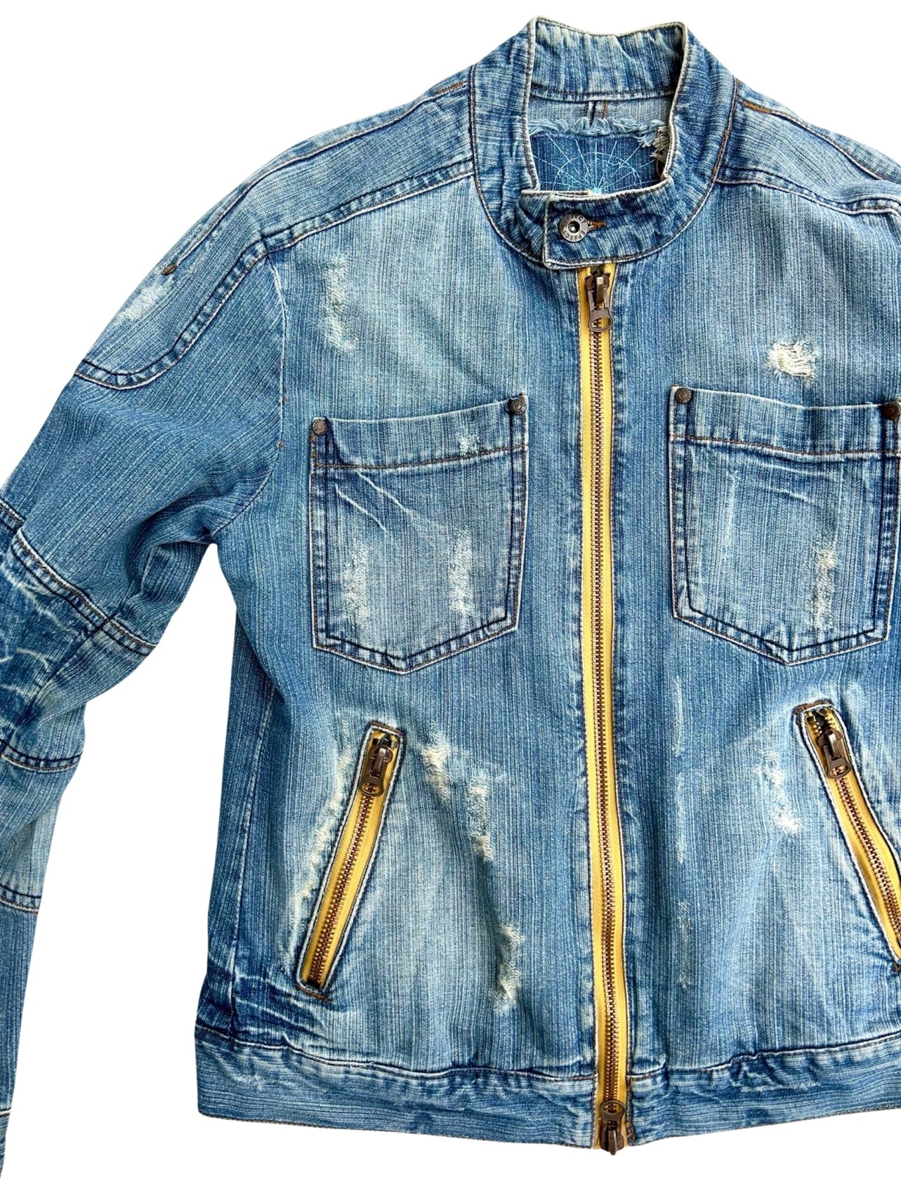 2000’s biker denim jacket