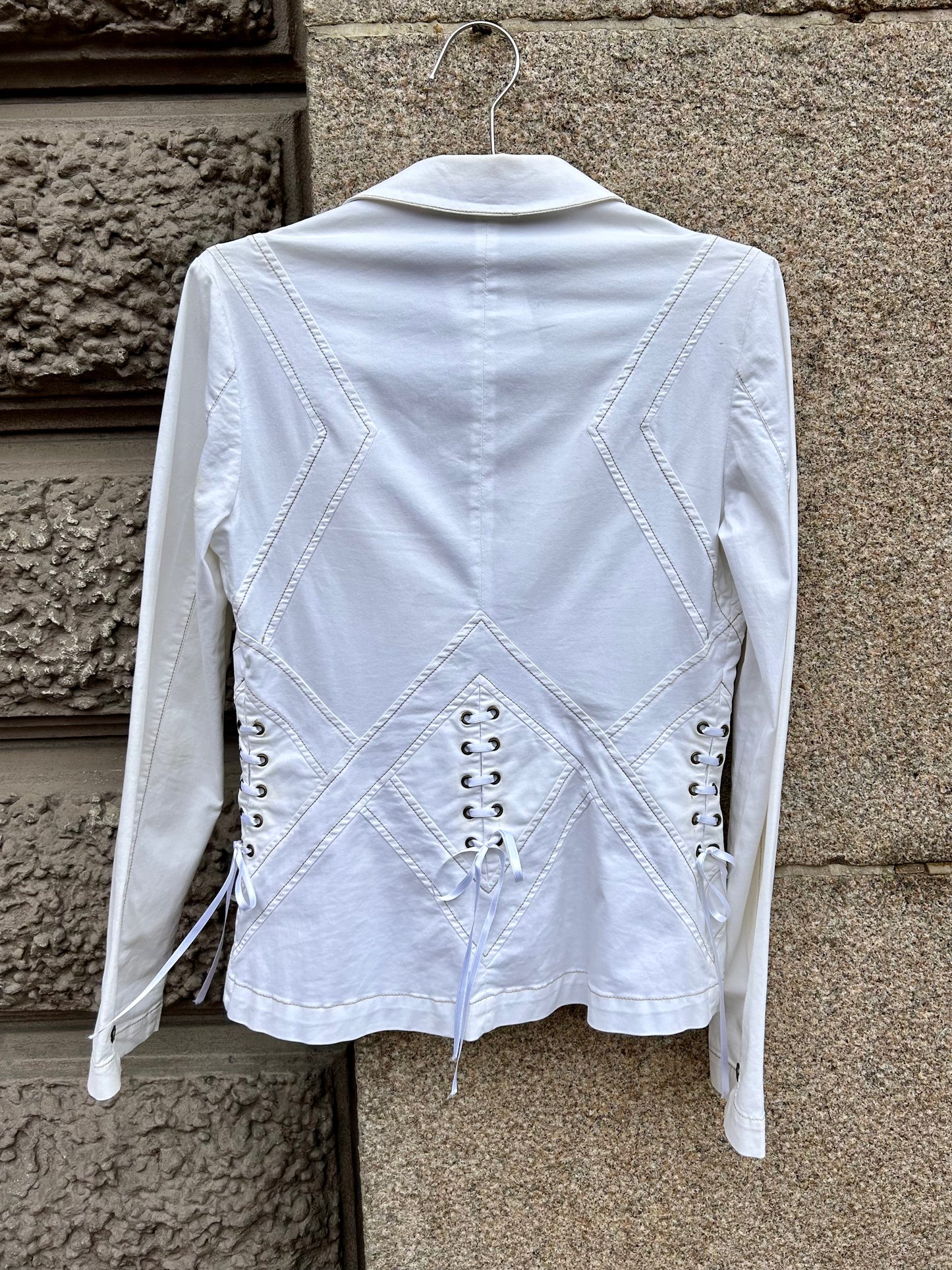Roberto Cavalli lace up blazer shirt